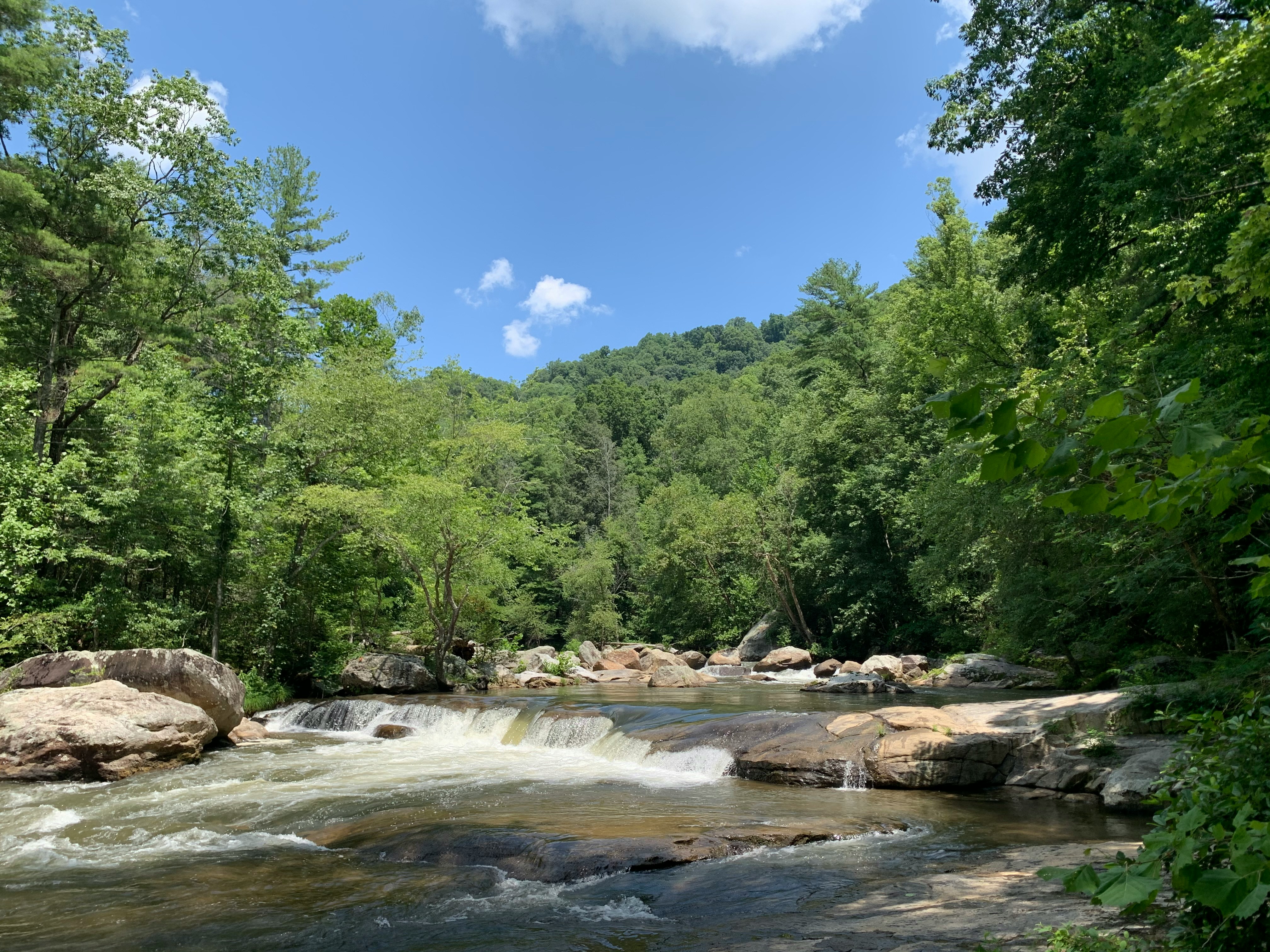A river in the mountains near Asheville.